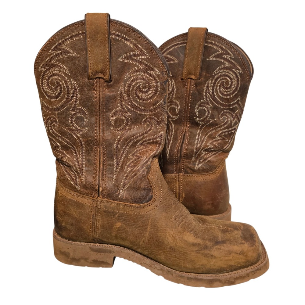 Rocky Mens RKW0431 12in ST Steel Toe Waterproof Western Work Boots Brown 8.5W - Picture 2 of 7